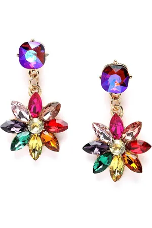 Avant Garde Gold-Plated Floral Drop Earrings