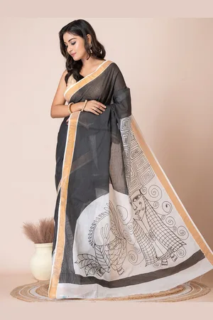 HOUSE OF ARLI Kalamkari Zari Pure Cotton Saree