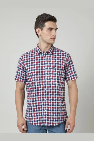 Crocodile Comfort Gingham Checks Cotton Checked Casual Shirt