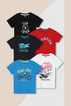 Max Collection Boys Graphic Printed T-shirt - Pack of 5