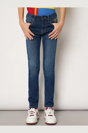 JACK & JONES Boys Straight Fit Clean Look Light Fade Pure Cotton Jeans