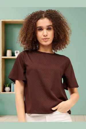 DressBerry Women Round Neck Flared Sleeve Top