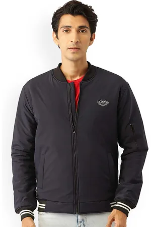 Leather Retail Men Blue Lightweight Varsity Jacket