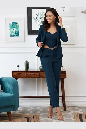 Corsica Long Sleeves Top With Trousers & Blazer Co-Ords