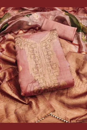 KIMISHA Organza Unstitched Dress Material