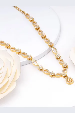 GIVA Silver Gold-Plated Handcrafted Necklace
