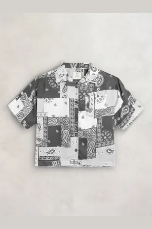 Cherry Crumble Boys Grey Printed Casual Shirt
