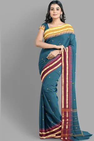 The Chennai Silks Pure Cotton Fusion Chettinad Saree