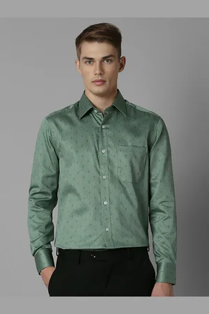 Louis Philippe Men Spread Collar Floral Printed Cotton Formal Shirt