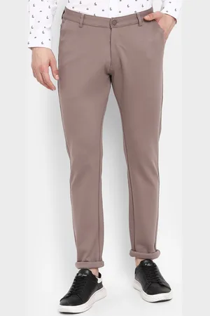 V-Mart Men Classic Slim Fit Mid -Rise Cotton Casual Trouser