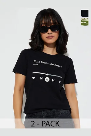 Max Collection Urb_N Women Graphic Printed T-Shirt - Pack of 2