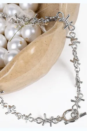 Kazo Silver-Plated Twisted Detail Necklace