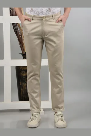 Crimsoune Club Men Printed Smart Slim Fit Chinos Trousers