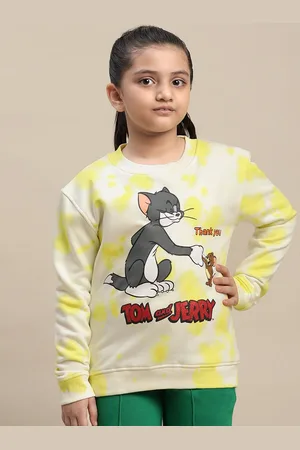 Kidsville Girls Tom & Jerry Printed Cotton Sweatshirt