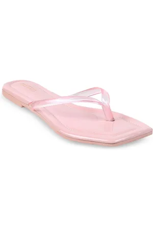 Metro Women Pink T-Strap Flats