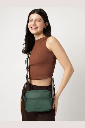 Fastrack Women Chic Green Sling Bag
