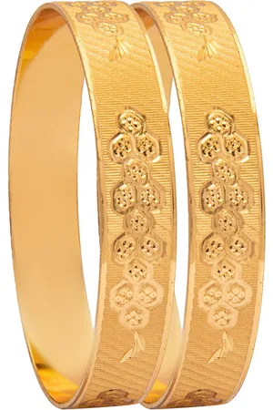 Shivansh Pack Of 2 Gold-Plated Brass Bangles