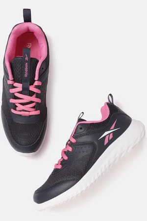 Reebok Girls Navy Blue Woven Design Rush Runner 4.0 Shoes