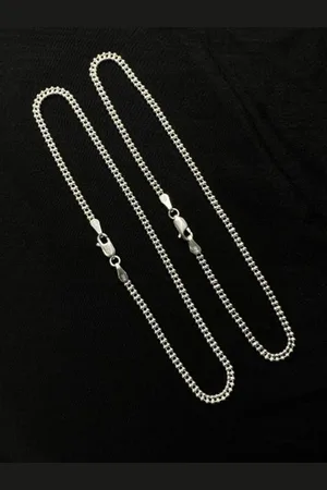 ARTE Set Of 2 925 Sterling Silver Anklets