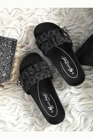 FRESH 1947 FEET Printed Open Toe Flats