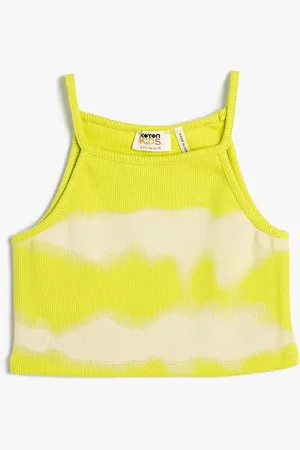 Koton Girls Abstract Printed Shoulder Straps Top
