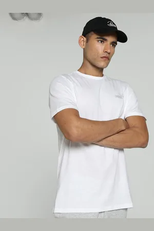 PUMA Men Graphics Solid Pure Cotton T-Shirt