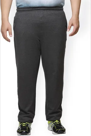 Pluss Men Charcoal Grey Regular Fit Track Pants