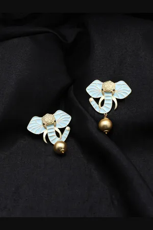 Celebravo Animal Shaped Beaded Drop Earrings