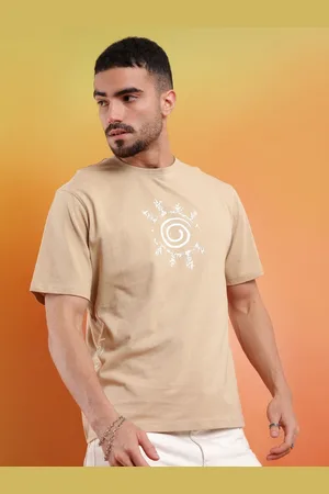 WROGN Men Graphic Printed Round Neck Pure Cotton Relaxed Fit T-shirt