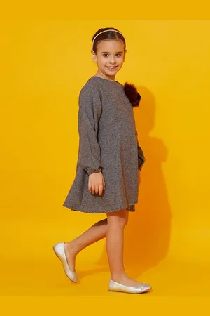 Cherry Crumble Grey & Black Checked A-Line Dress