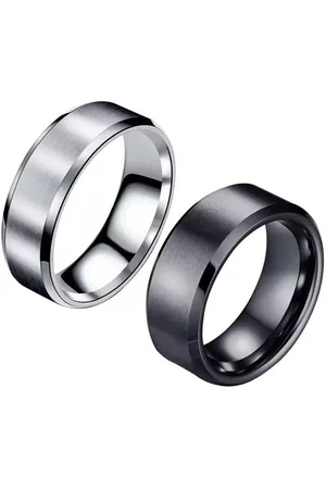 VÌEN Set Of 2 Silver-Plated Couple Ring