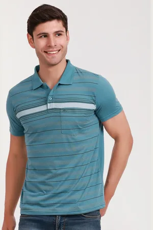 Cross Jeans Striped Polo Collar Cotton Pockets T-shirt