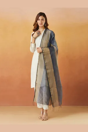 Fabindia Cotton Silk Blend Maheshwari Dupatta