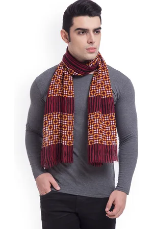 SHINGORA Men Maroon & ORange Printed Muffler