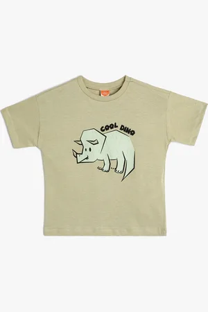 Koton Boys Graphic Printed Round Neck Cotton Casual T-shirt