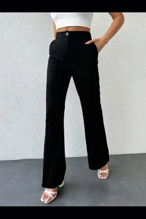 Broadstar Women Straight Fit High-Rise Pleated Trousers