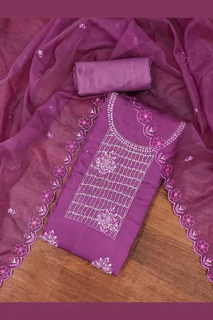 Lilots Embroidered Unstitched Dress Material