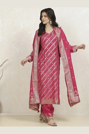Biba Floral Woven Design Unstitched Dress Material