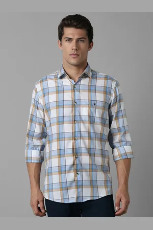 Louis Philippe Men Slim Fit Opaque Checked Casual Shirt