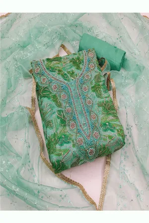 Lilots Floral Printed Organza Unstitched Dress Material