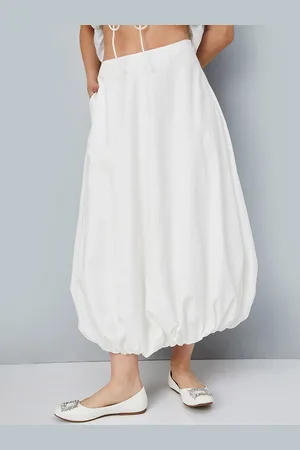 Max Collection Women Bubble Hem Peplum i Skirt