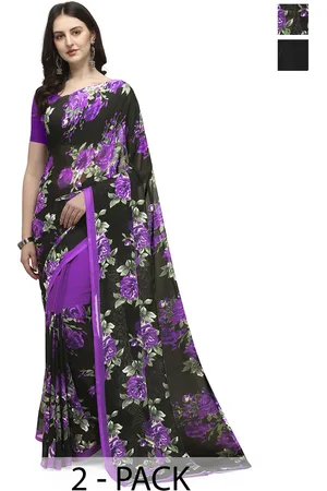 ANAND SAREES Floral Saree Pack of 2