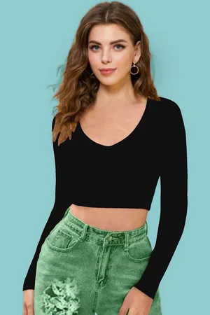 Dream Beauty Fashion Women V-Neck Crop Top