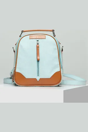 TIGER MARRON Colourblocked Structured Sling Bag
