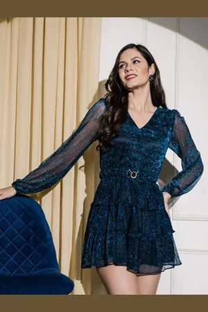 Corsica Net Fit & Flare Mini Dress