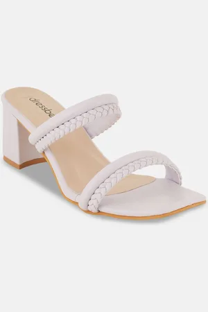 DressBerry Textured Party Block Sandals