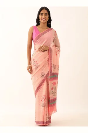 Taneira Ethnic Motifs Printed Pure Georgette Saree