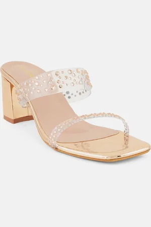 DressBerry Party Block Sandals with Tassels