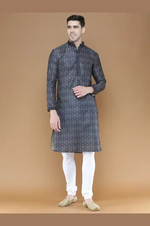 Sanwara Floral Printed Mandarin Collar Kurta With Pyjamas