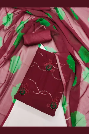 Lilots Embroidered Unstitched Dress Material